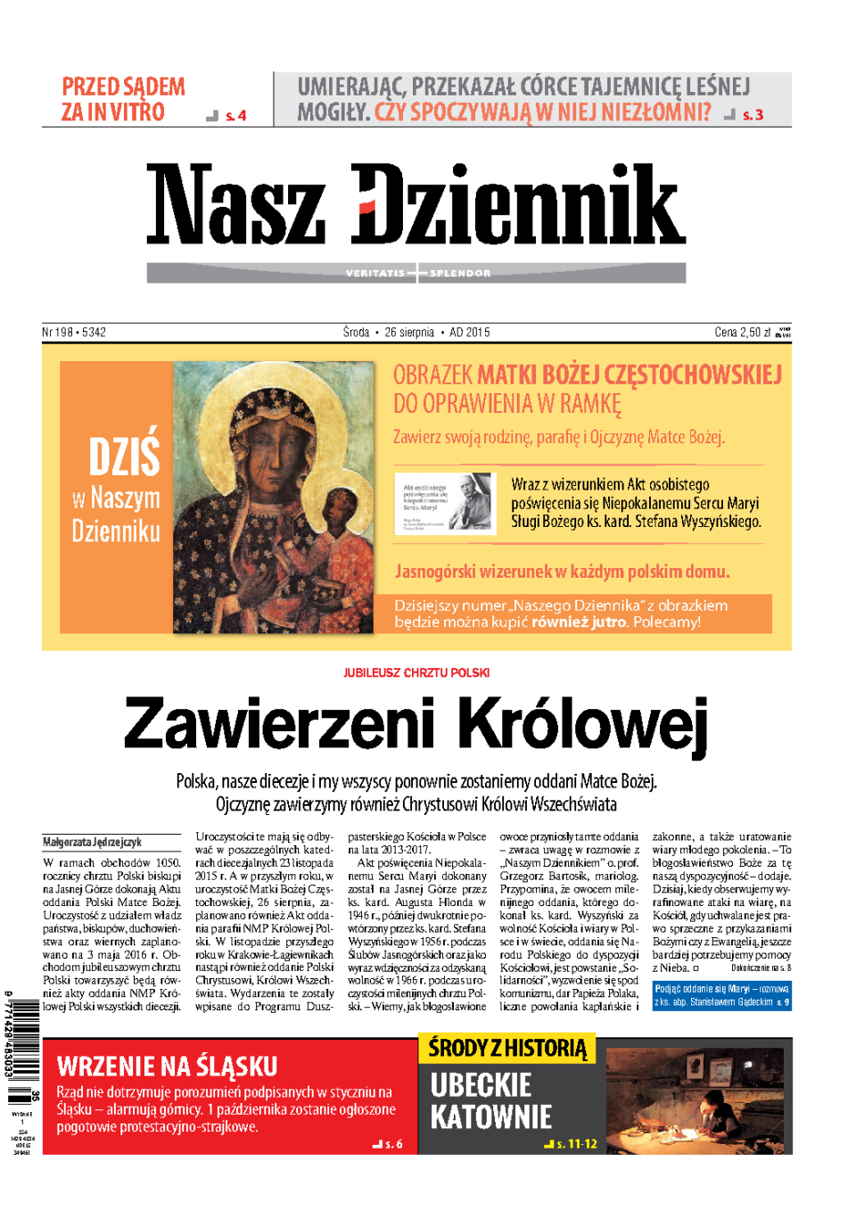 Nasz Dziennik z dnia 26.08.2015 wydanie PDF