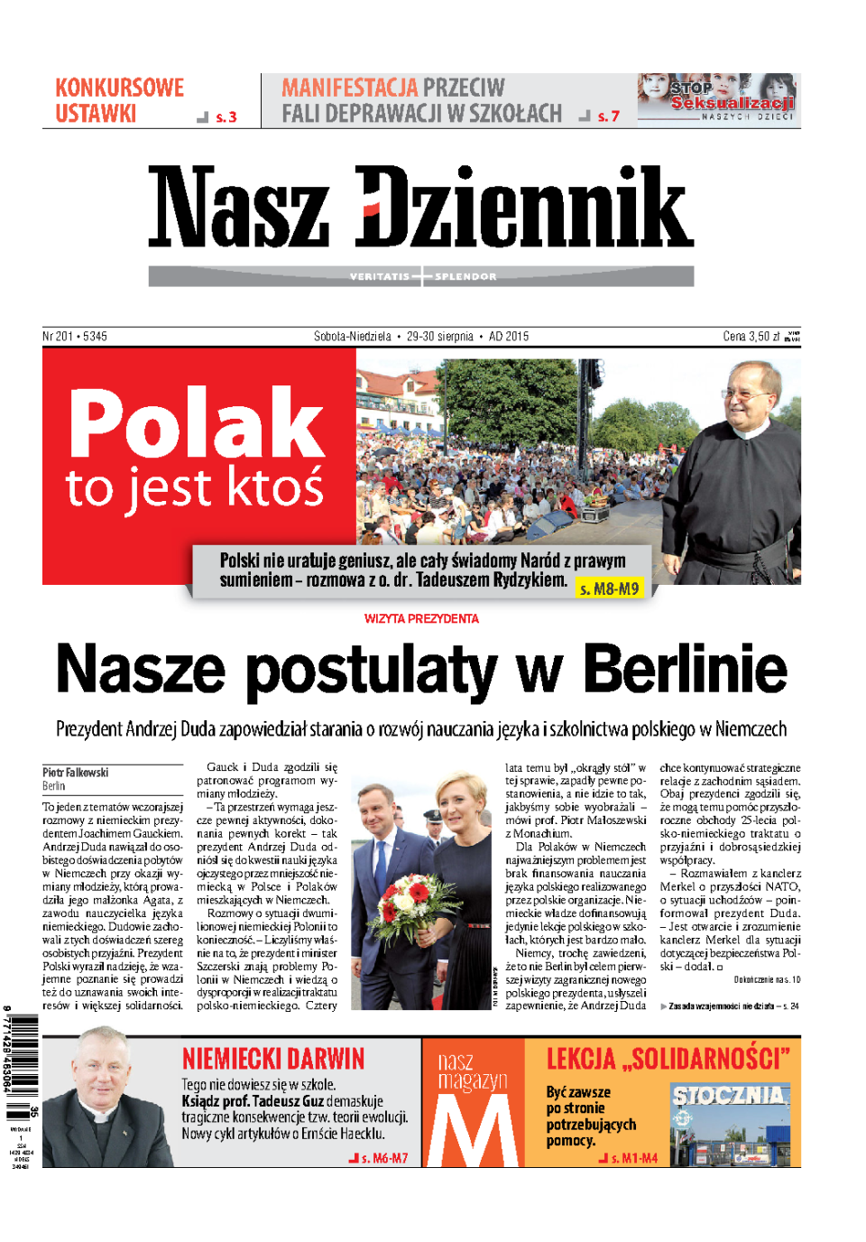 Nasz Dziennik z dnia 29.08.2015 wydanie PDF