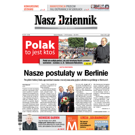 Nasz Dziennik z dnia 29.08.2015 wydanie PDF