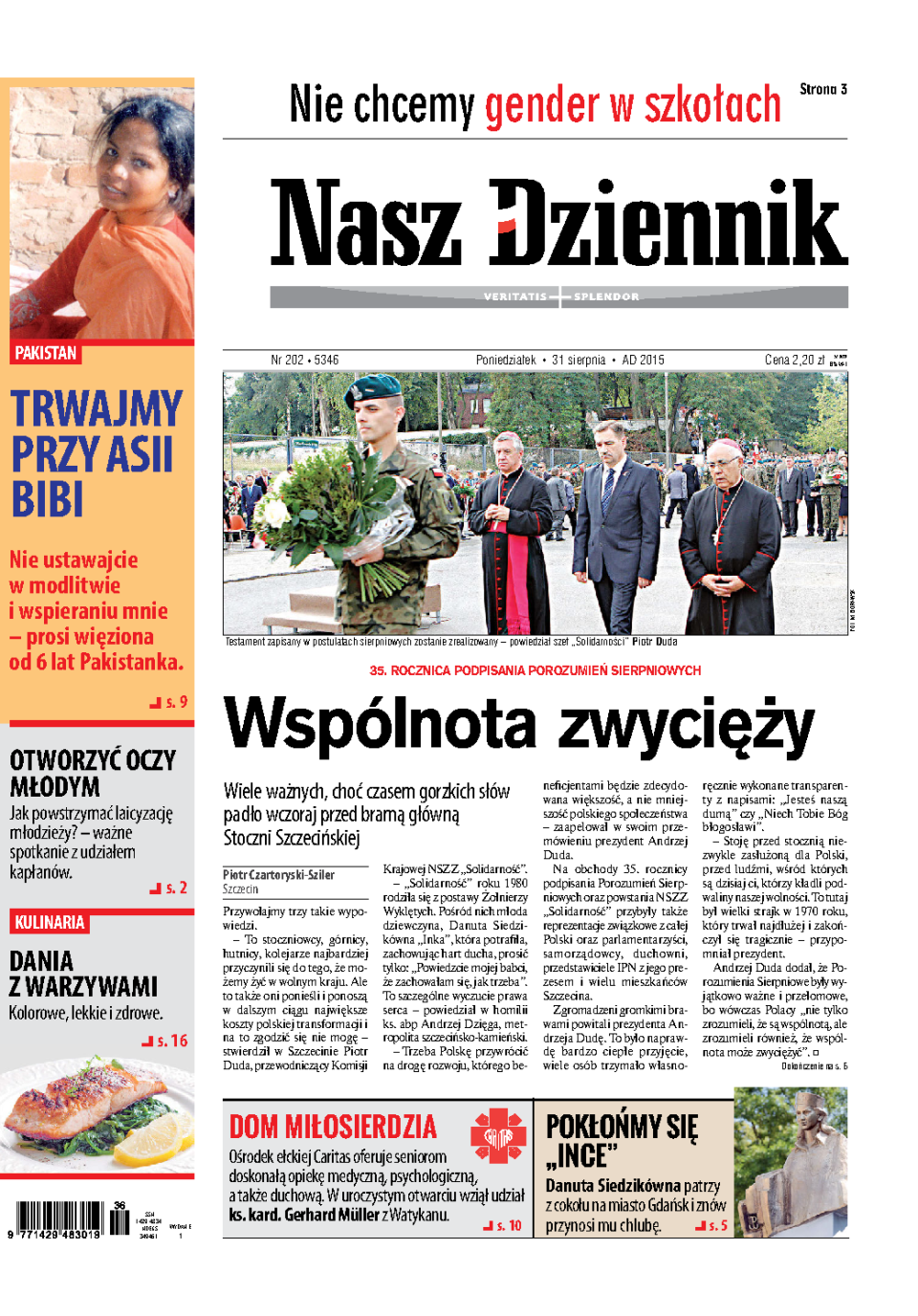 Nasz Dziennik z dnia 31.08.2015 wydanie PDF