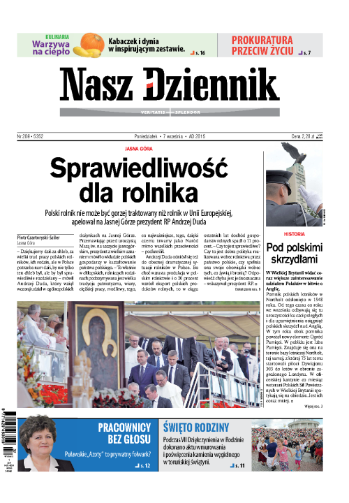 Nasz Dziennik z dnia 07.09.2015 wydanie PDF