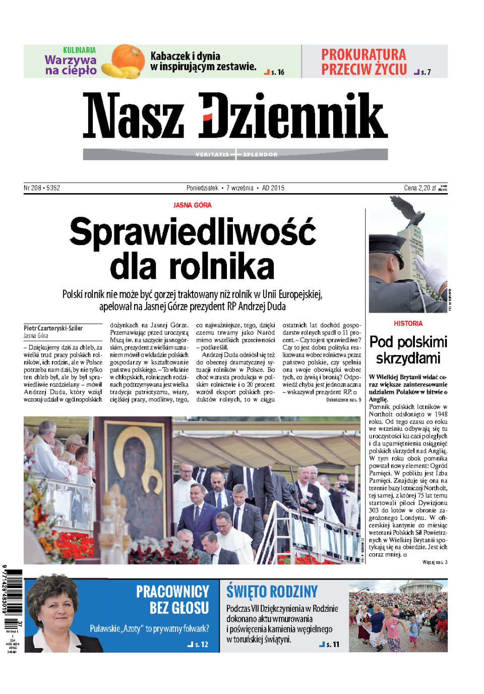 Nasz Dziennik z dnia 07.09.2015 wydanie PDF