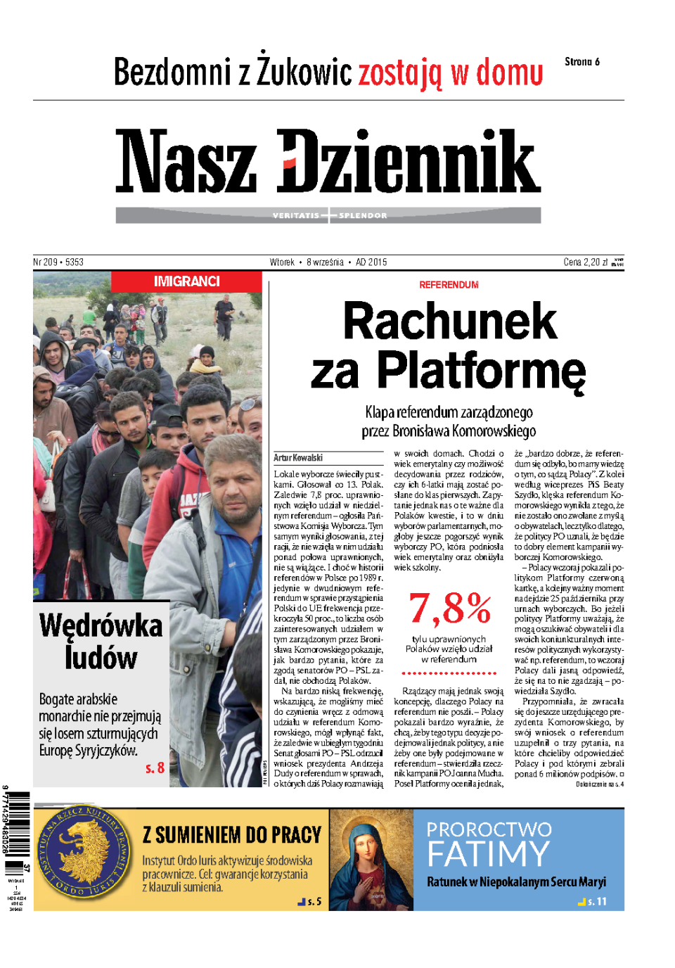 Nasz Dziennik z dnia 08.09.2015 wydanie PDF