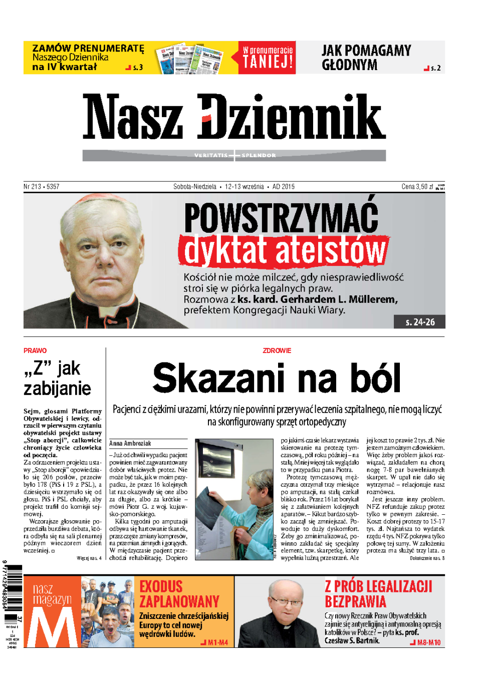 Nasz Dziennik z dnia 12.09.2015 wydanie PDF