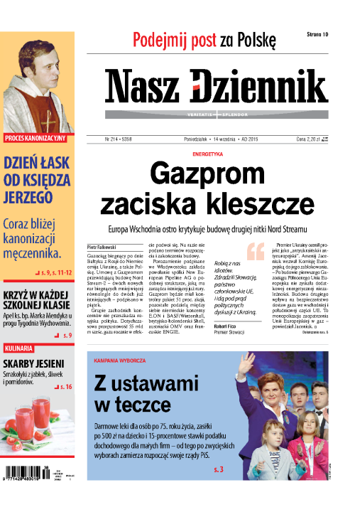 Nasz Dziennik z dnia 14.09.2015 wydanie PDF