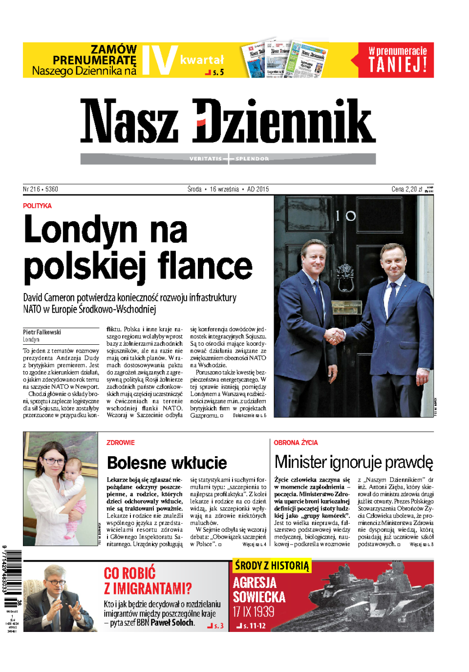 Nasz Dziennik z dnia 16.09.2015 wydanie PDF
