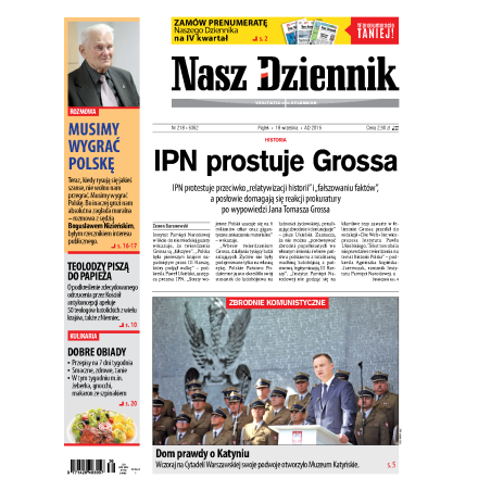 Nasz Dziennik z dnia 18.09.2015 wydanie PDF