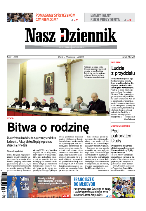 Nasz Dziennik z dnia 22.09.2015 wydanie PDF