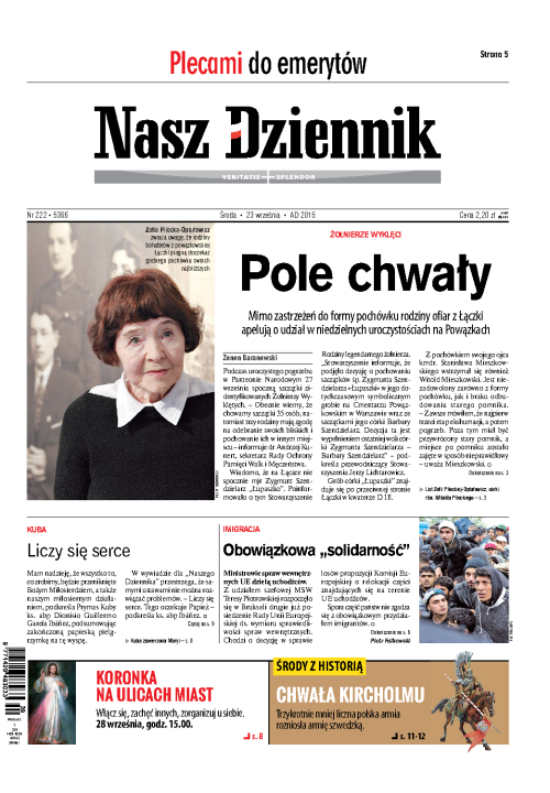 Nasz Dziennik z dnia 23.09.2015 wydanie PDF
