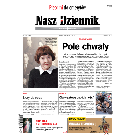 Nasz Dziennik z dnia 23.09.2015 wydanie PDF