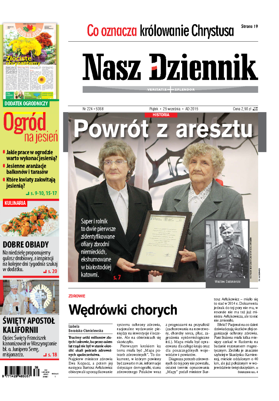 Nasz Dziennik z dnia 25.09.2015 wydanie PDF