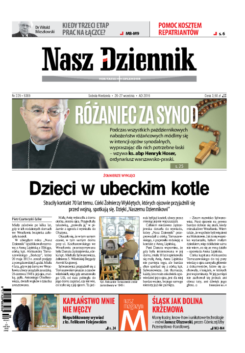 Nasz Dziennik z dnia 26.09.2015 wydanie PDF