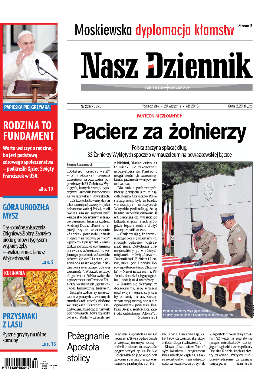 Nasz Dziennik z dnia 28.09.2015 wydanie PDF