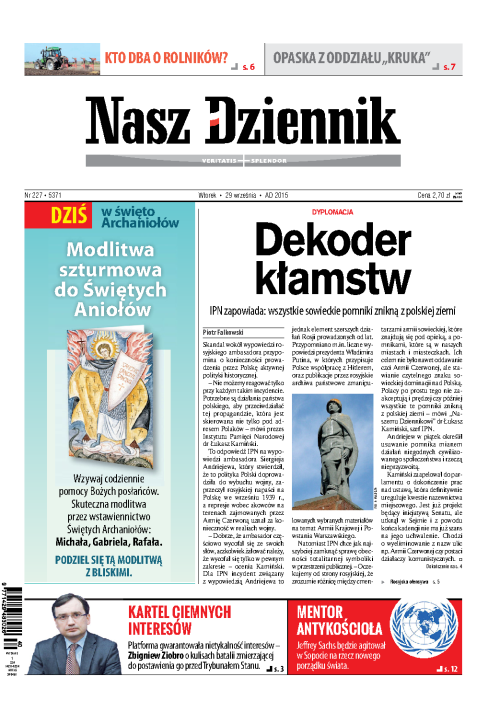 Nasz Dziennik z dnia 29.09.2015 wydanie PDF