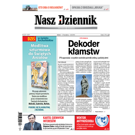 Nasz Dziennik z dnia 29.09.2015 wydanie PDF