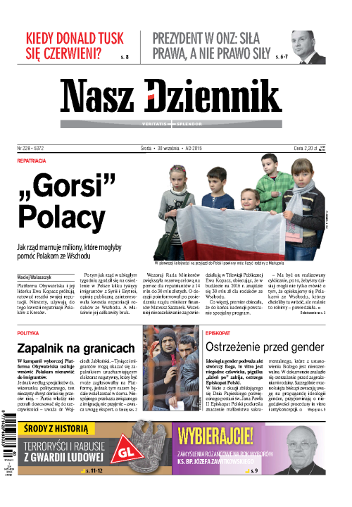 Nasz Dziennik z dnia 30.09.2015 wydanie PDF