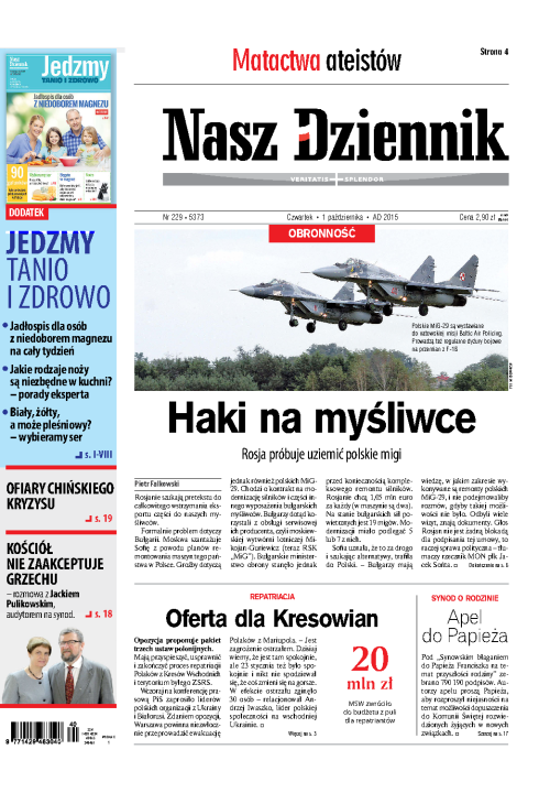 Nasz Dziennik z dnia 01.10.2015 wydanie PDF