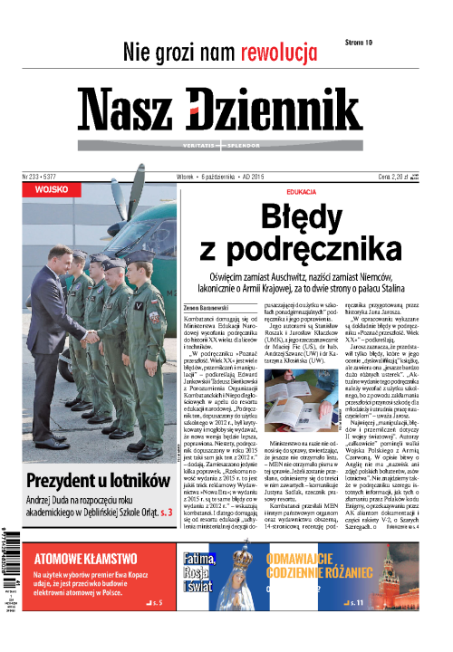 Nasz Dziennik z dnia 06.10.2015 wydanie PDF
