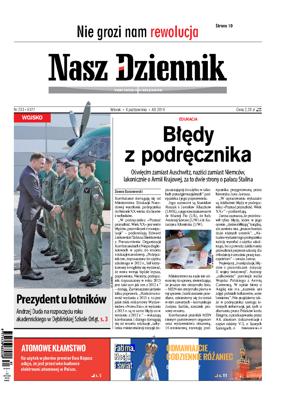 Nasz Dziennik z dnia 06.10.2015 wydanie PDF