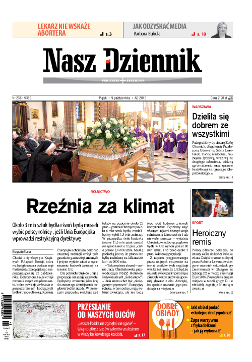 Nasz Dziennik z dnia 09.10.2015 wydanie PDF