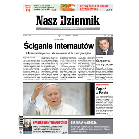 Nasz Dziennik z dnia 16.10.2015 wydanie PDF