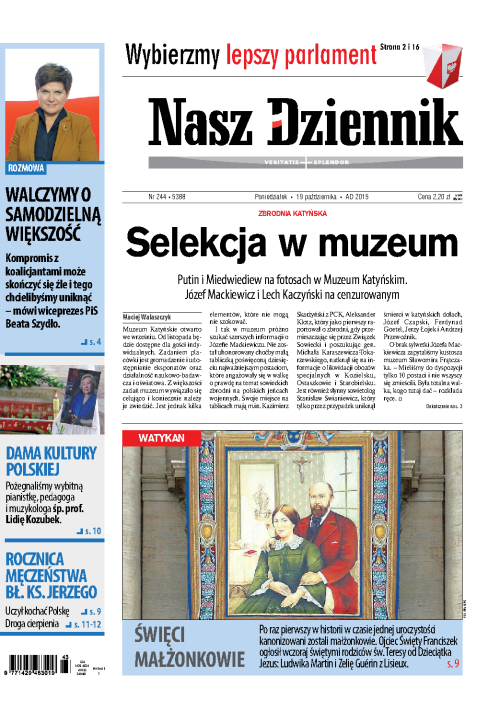 Nasz Dziennik z dnia 19.10.2015 wydanie PDF