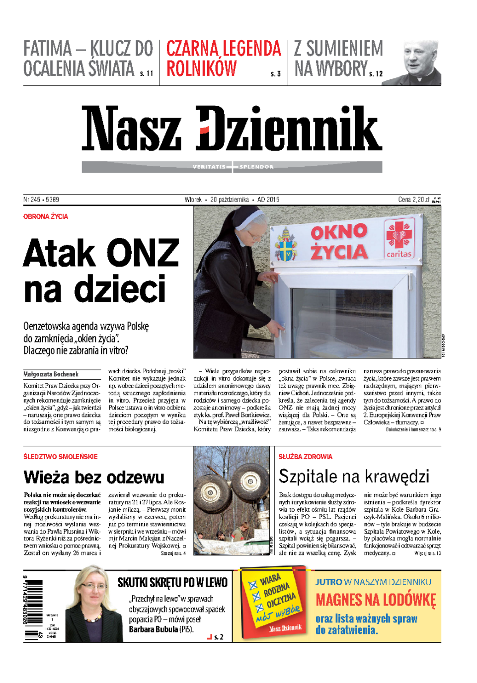 Nasz Dziennik z dnia 20.10.2015 wydanie PDF