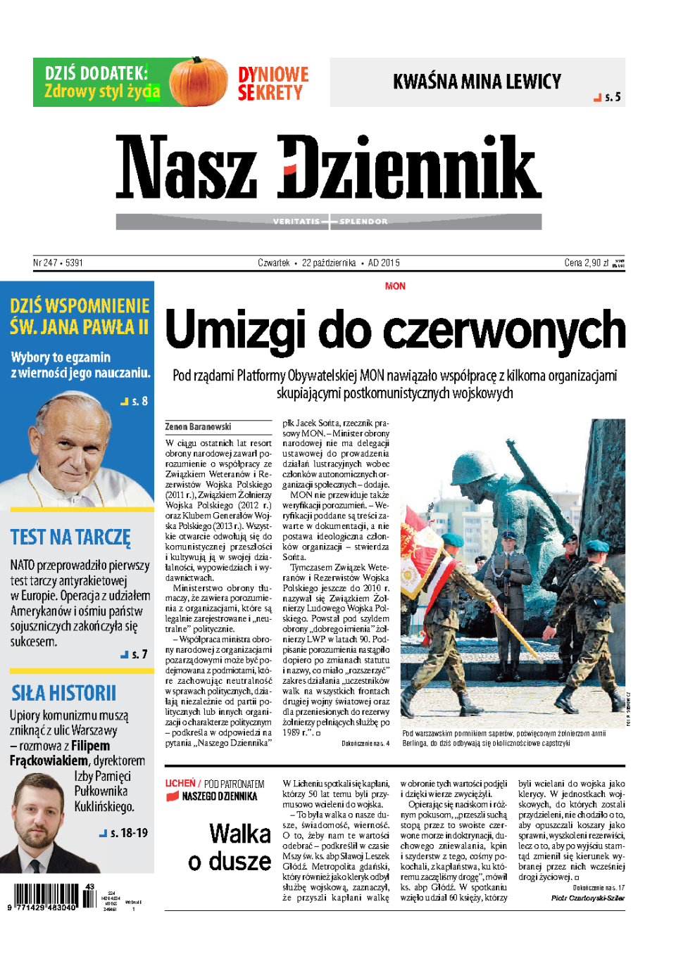 Nasz Dziennik z dnia 22.10.2015 wydanie PDF