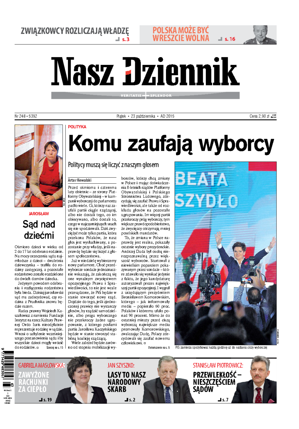 Nasz Dziennik z dnia 23.10.2015 wydanie PDF