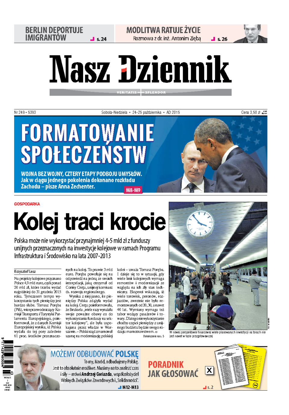 Nasz Dziennik z dnia 24.10.2015 wydanie PDF