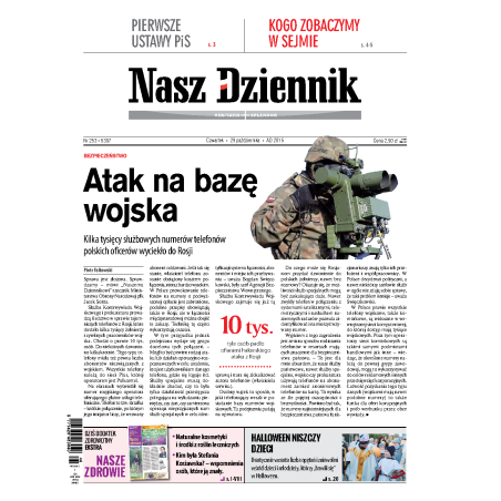 Nasz Dziennik z dnia 29.10.2015 wydanie PDF