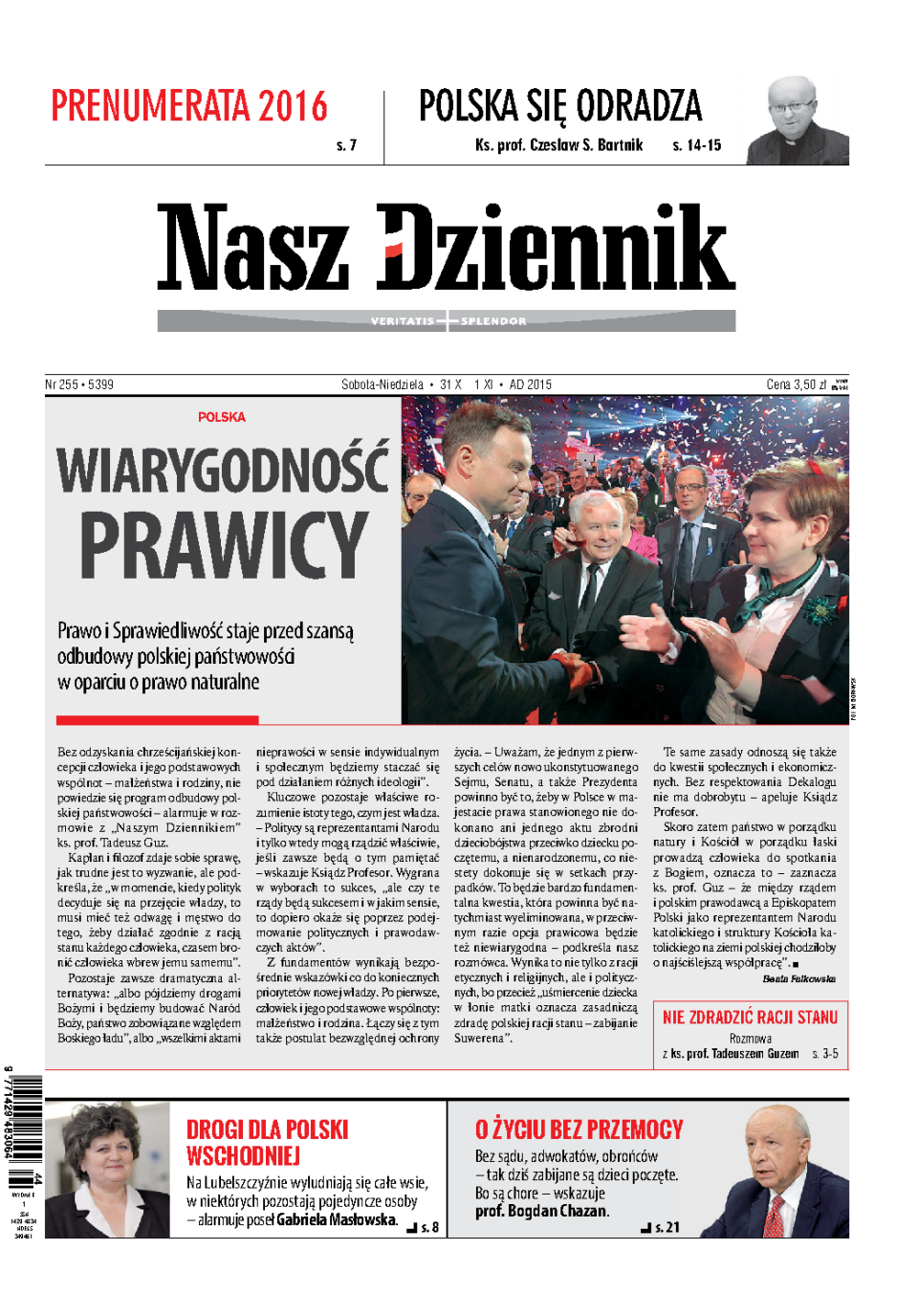 Nasz Dziennik z dnia 31.10.2015 wydanie PDF