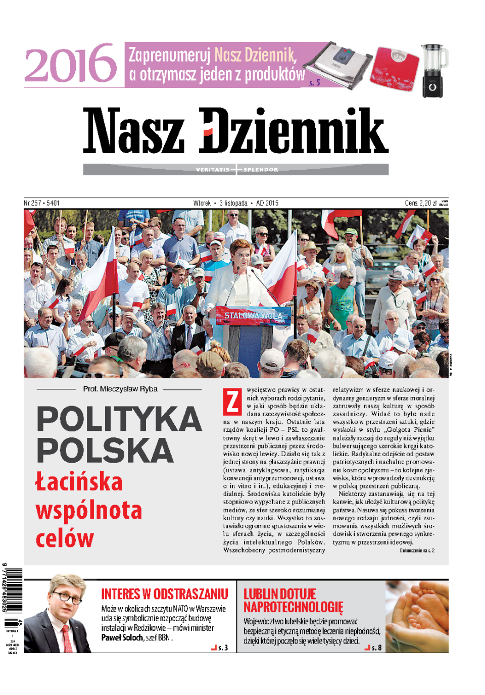 Nasz Dziennik z dnia 03.11.2015 wydanie PDF