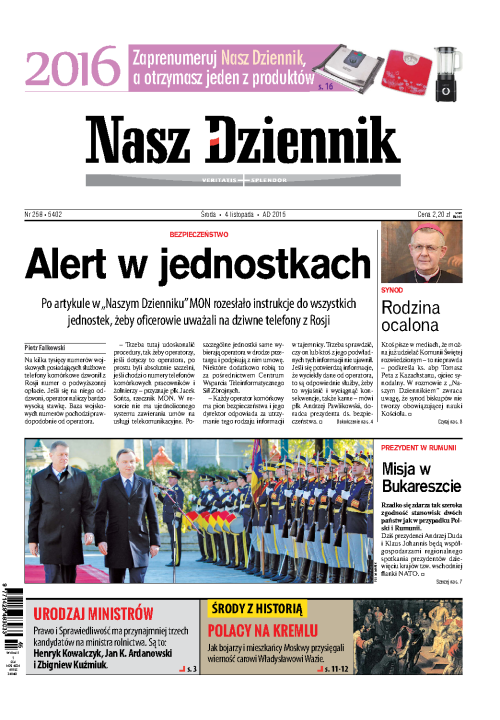 Nasz Dziennik z dnia 04.11.2015 wydanie PDF