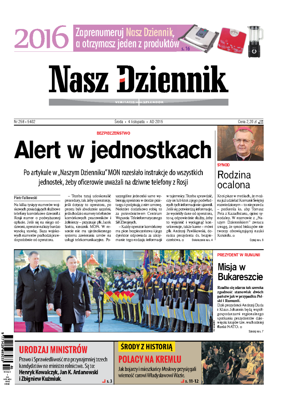 Nasz Dziennik z dnia 04.11.2015 wydanie PDF
