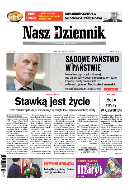 Nasz Dziennik z dnia 06.11.2015 wydanie PDF