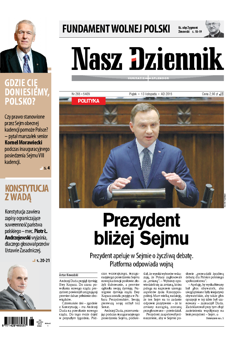 Nasz Dziennik z dnia 13.11.2015 wydanie PDF