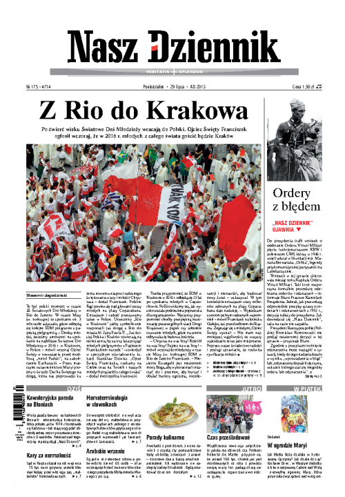 Nasz Dziennik z dnia 29.07.2013 wydanie PDF