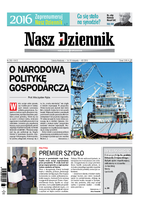 Nasz Dziennik z dnia 14.11.2015 wydanie PDF