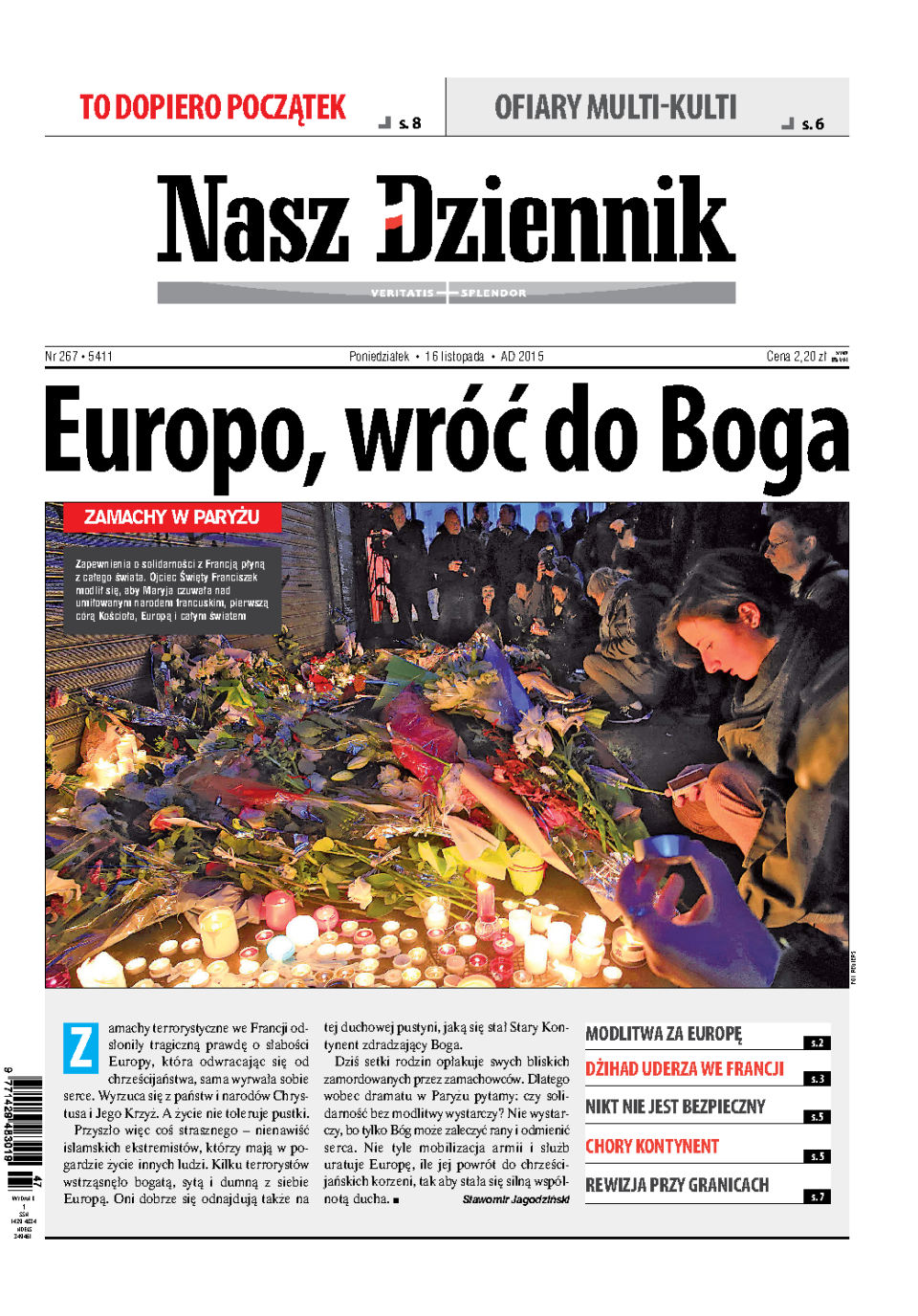 Nasz Dziennik z dnia 16.11.2015 wydanie PDF