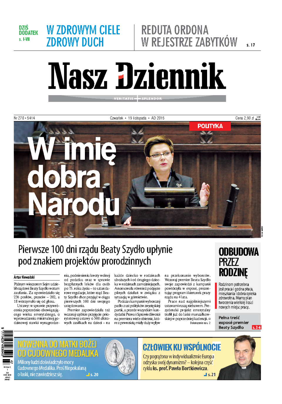 Nasz Dziennik z dnia 19.11.2015 wydanie PDF