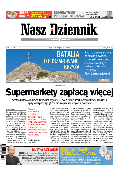 Nasz Dziennik z dnia 20.11.2015 wydanie PDF
