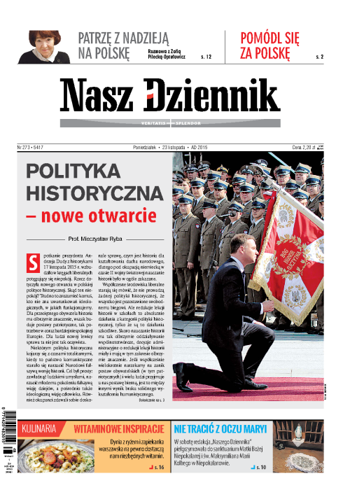 Nasz Dziennik z dnia 23.11.2015 wydanie PDF