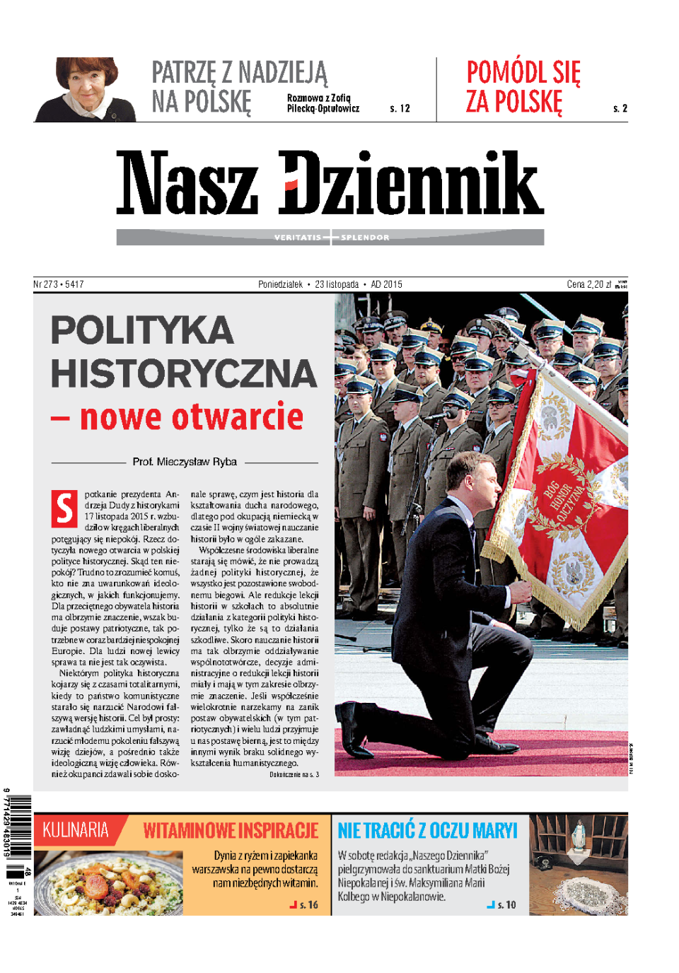 Nasz Dziennik z dnia 23.11.2015 wydanie PDF