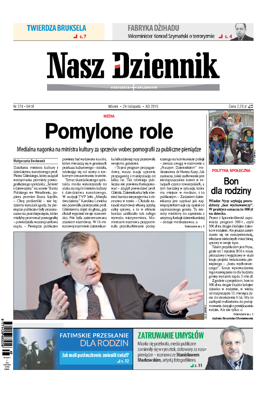 Nasz Dziennik z dnia 24.11.2015 wydanie PDF
