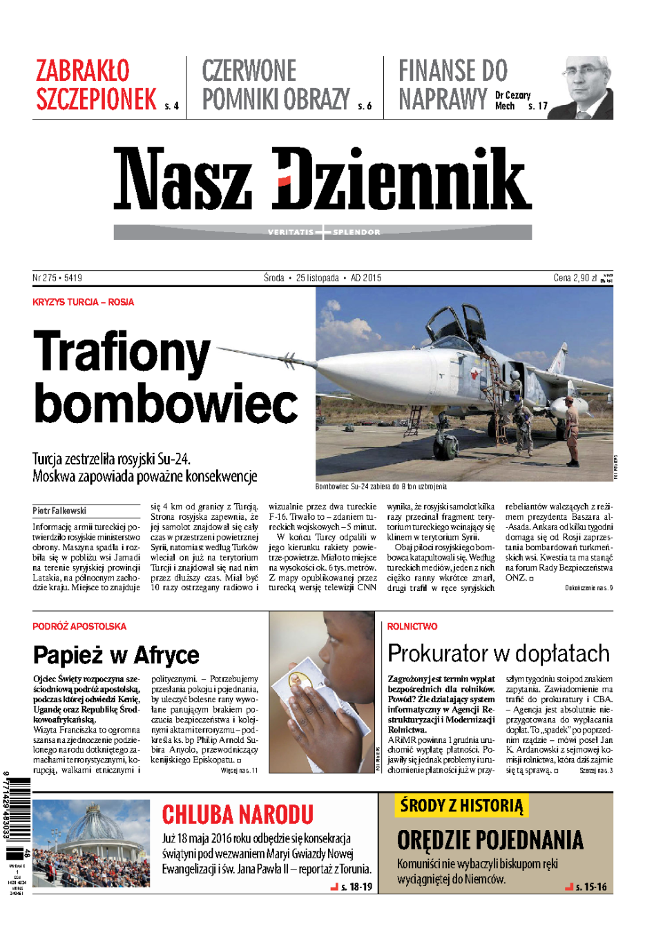 Nasz Dziennik z dnia 25.11.2015 wydanie PDF