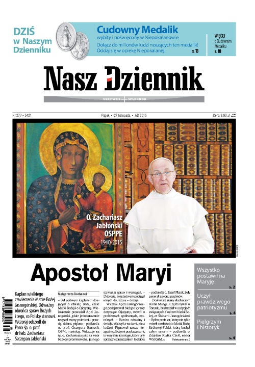 Nasz Dziennik z dnia 27.11.2015 wydanie PDF