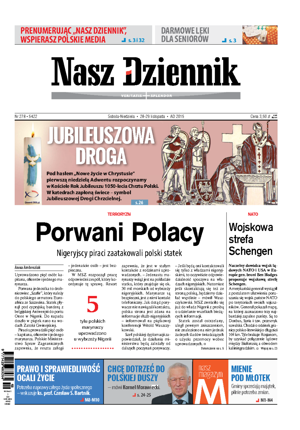 Nasz Dziennik z dnia 28.11.2015 wydanie PDF