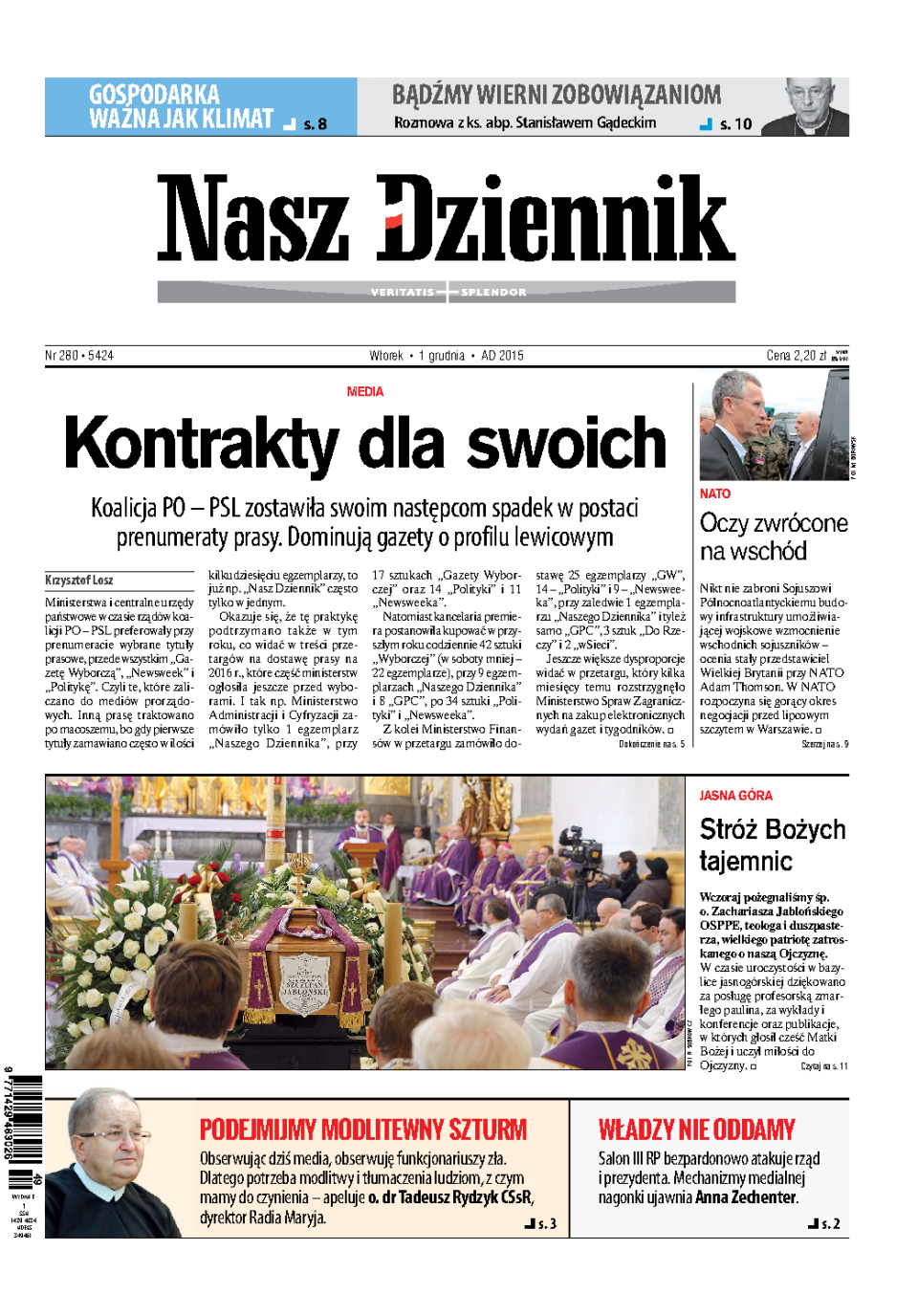 Nasz Dziennik z dnia 01.12.2015 wydanie PDF