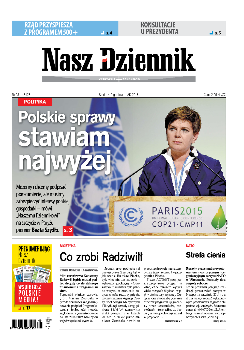 Nasz Dziennik z dnia 02.12.2015 wydanie PDF
